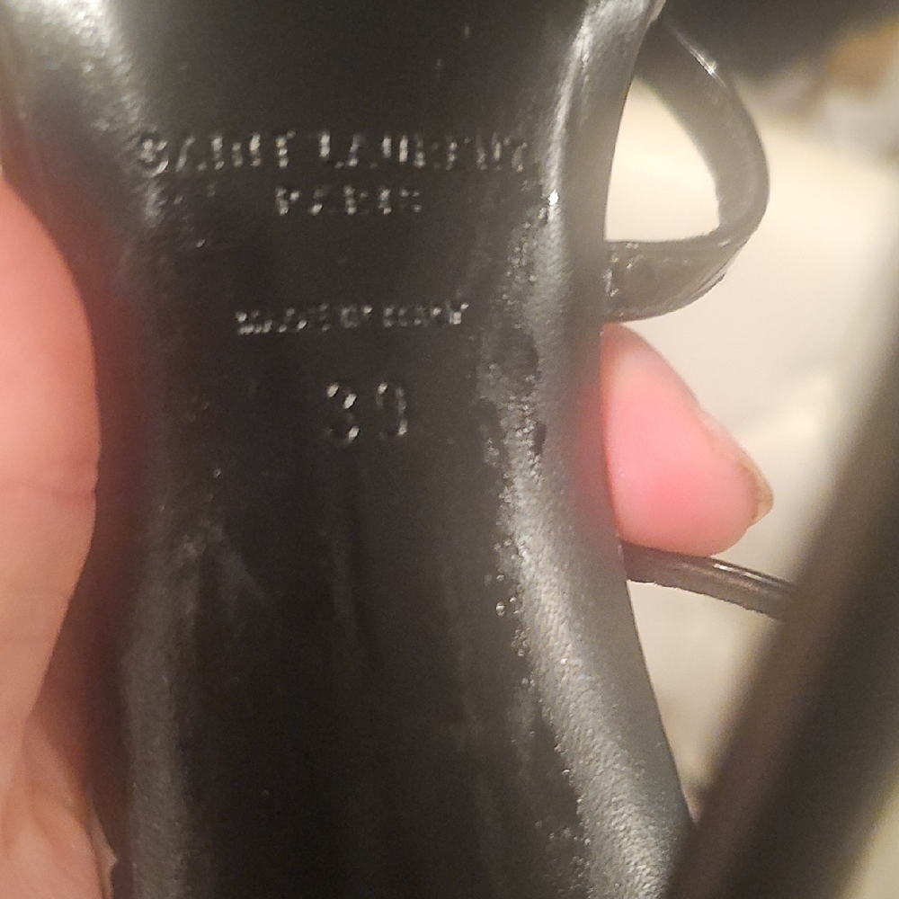 Black Strappy Heels - Picture 3 of 3